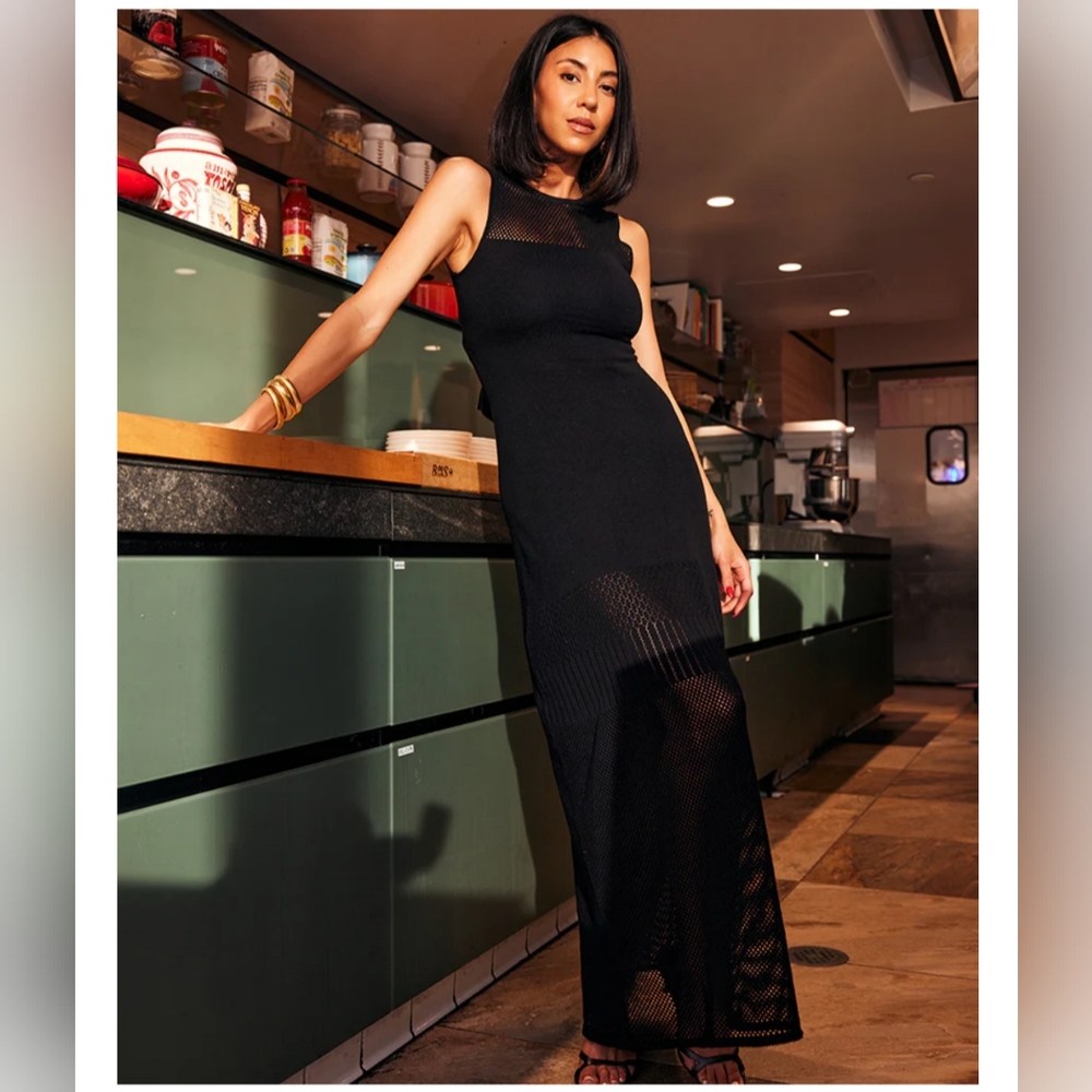 NWT Women MISA Los Angeles Dresses | CLARA DRESS Black Size Large